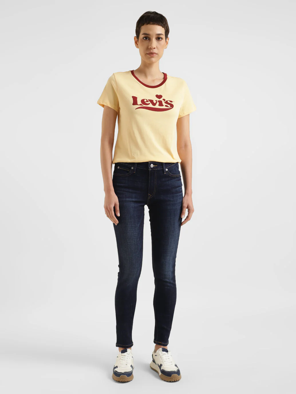 Women's 711 Blue Skinny Fit Mid Rise Jeans - Image 7