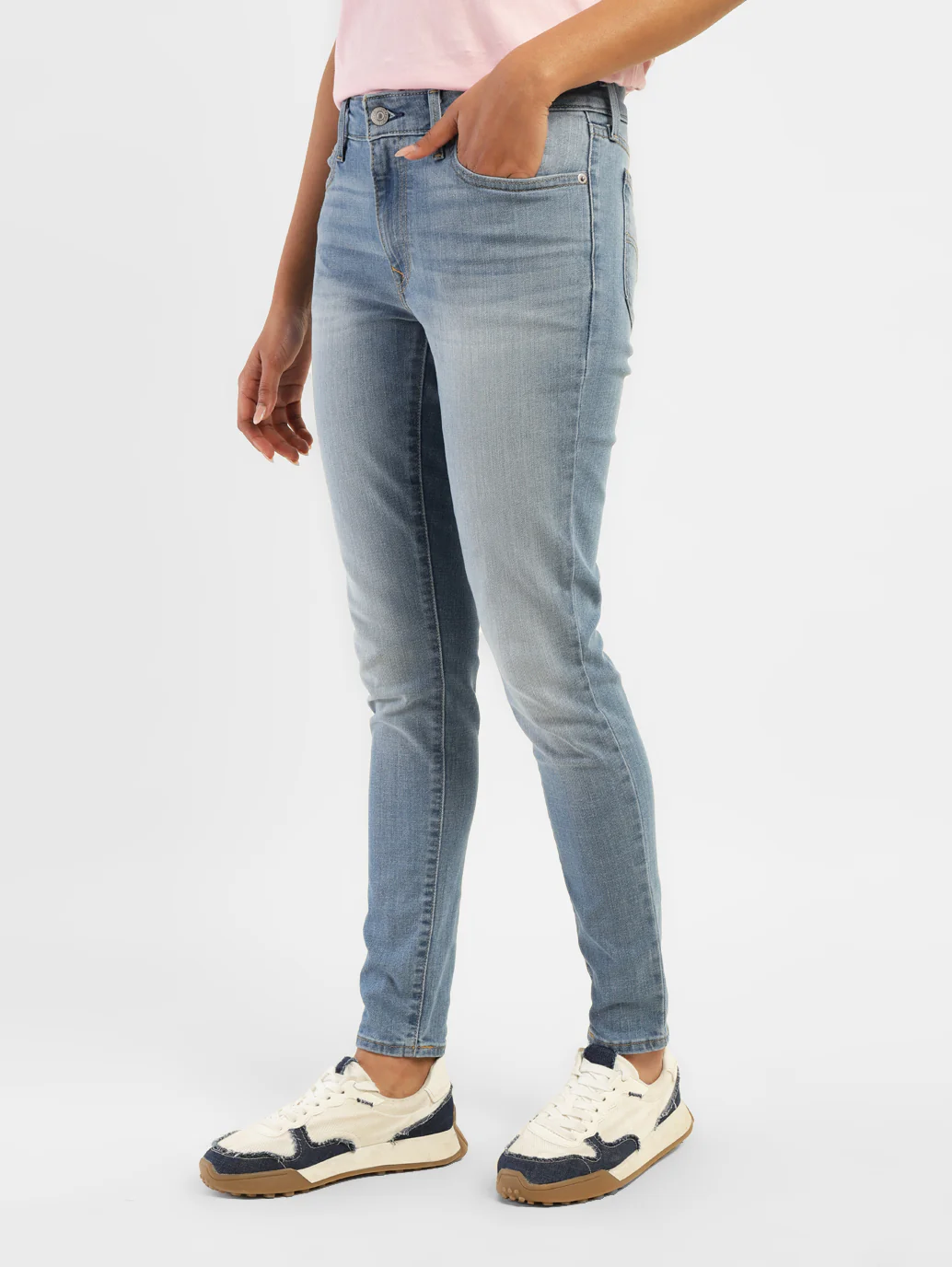 Women's 711 Blue Skinny Fit Mid Rise Jeans - Image 4