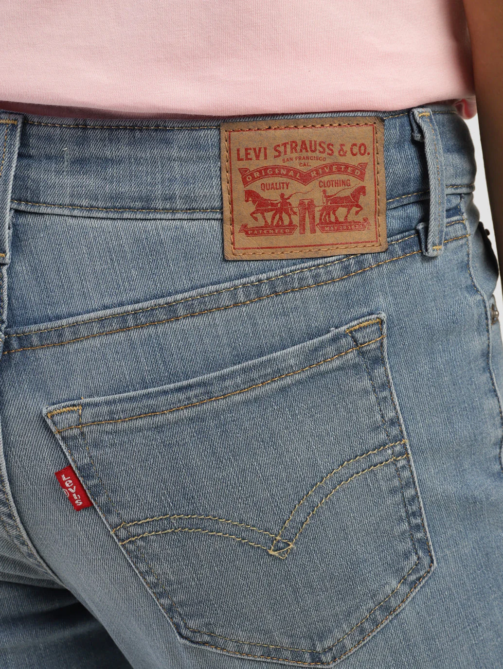 Women's 711 Blue Skinny Fit Mid Rise Jeans - Image 6