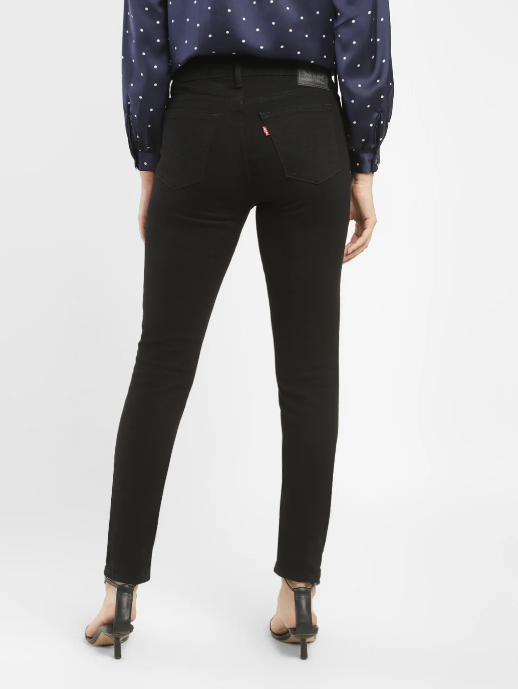 Women's 711 Black Skinny Fit Mid Rise Jeans - Image 2