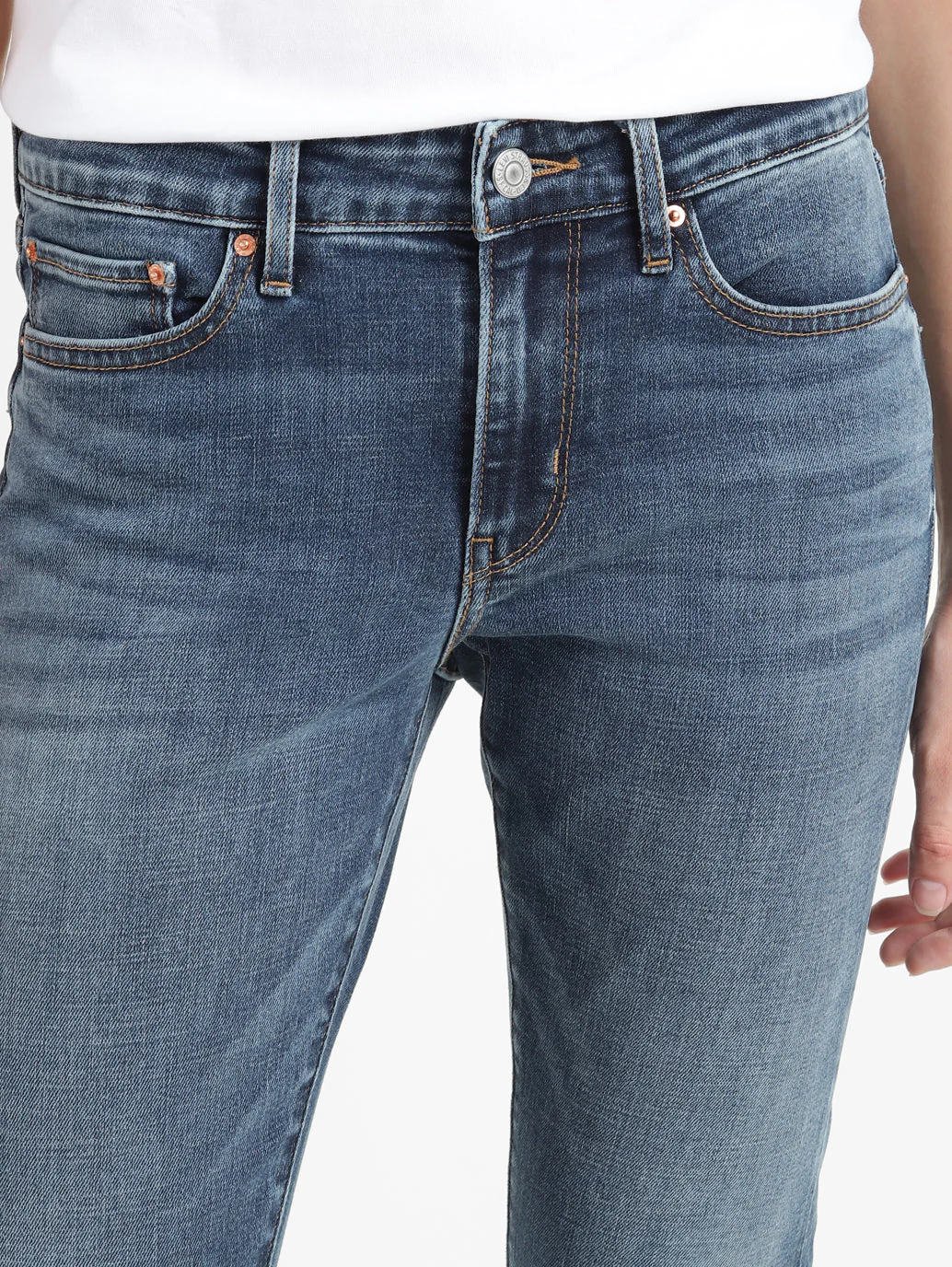 Women's 711 Blue Skinny Fit Mid Rise Jeans - Image 5