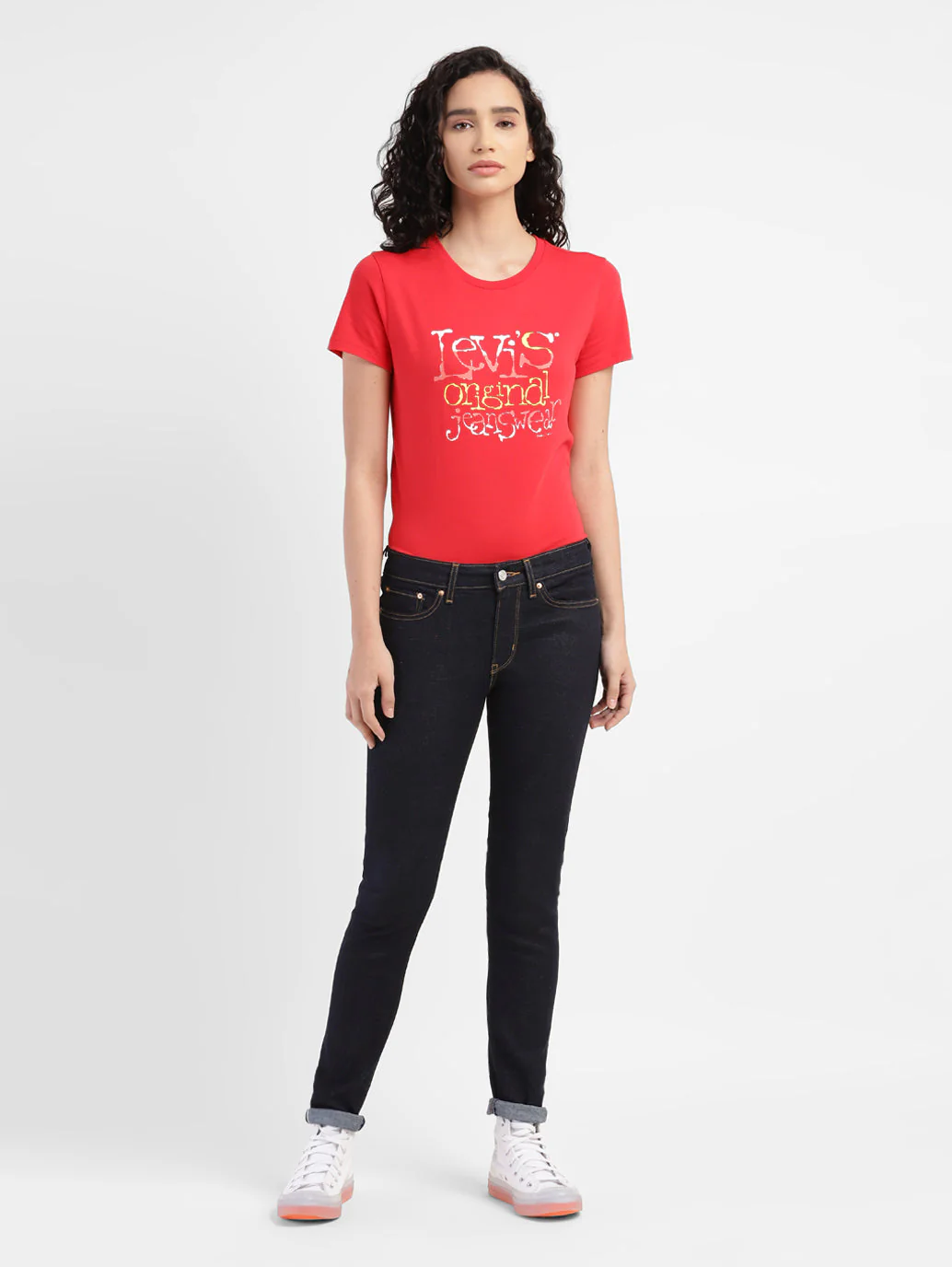 Women's 711 Blue Skinny Fit Mid Rise Jeans - Image 5
