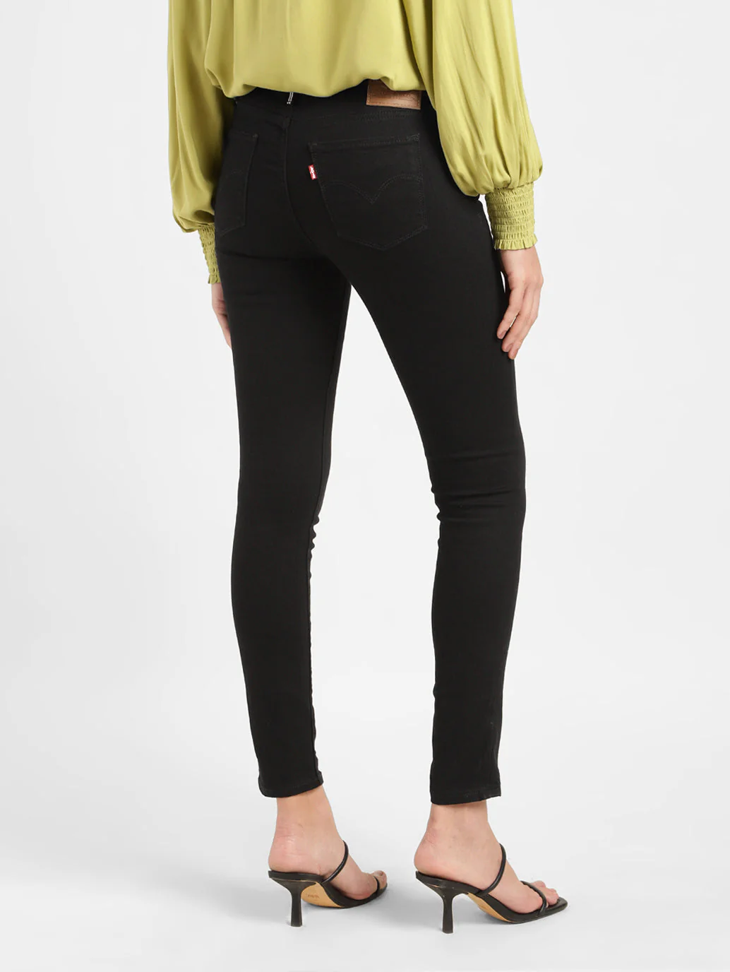 Women's 711 Black Skinny Fit Mid Rise Jeans - Image 3