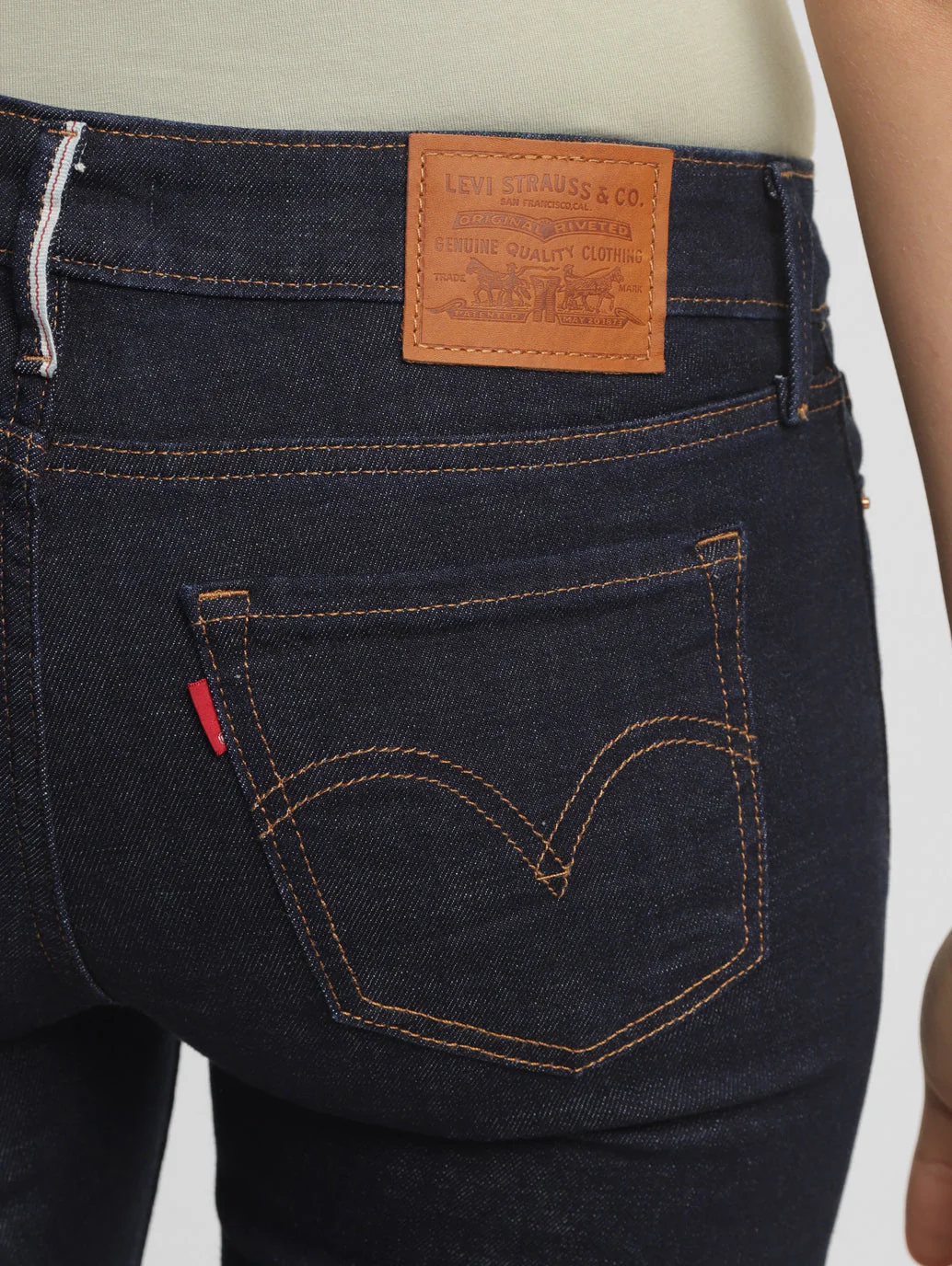Women's 711 Blue Skinny Fit Mid Rise Jeans - Image 5