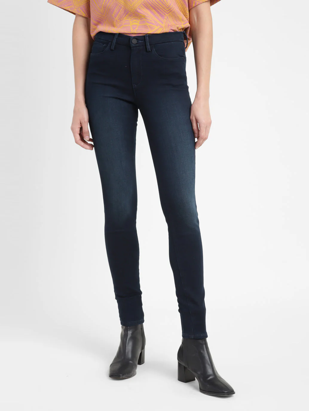 Women's 711 Blue Skinny Fit Mid Rise Jeans