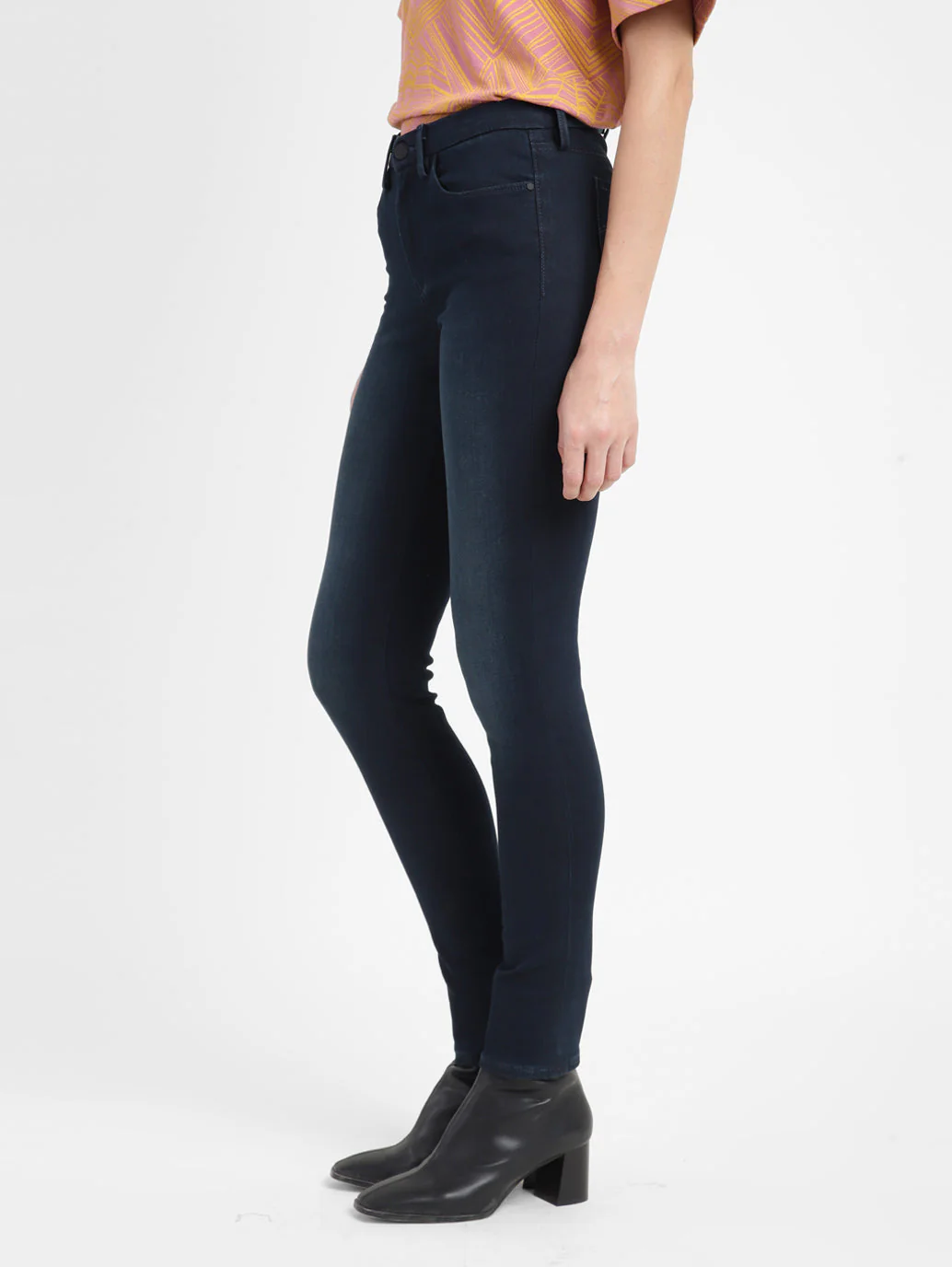 Women's 711 Blue Skinny Fit Mid Rise Jeans - Image 4