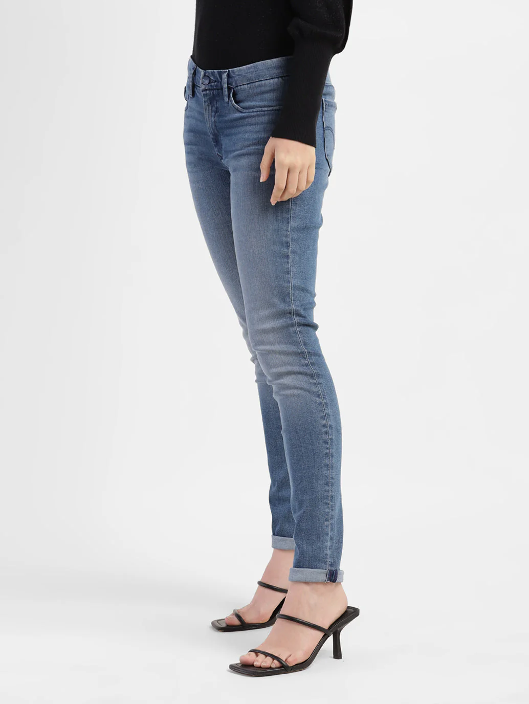 Women's 711 Blue Skinny Fit Mid Rise Jeans - Image 4