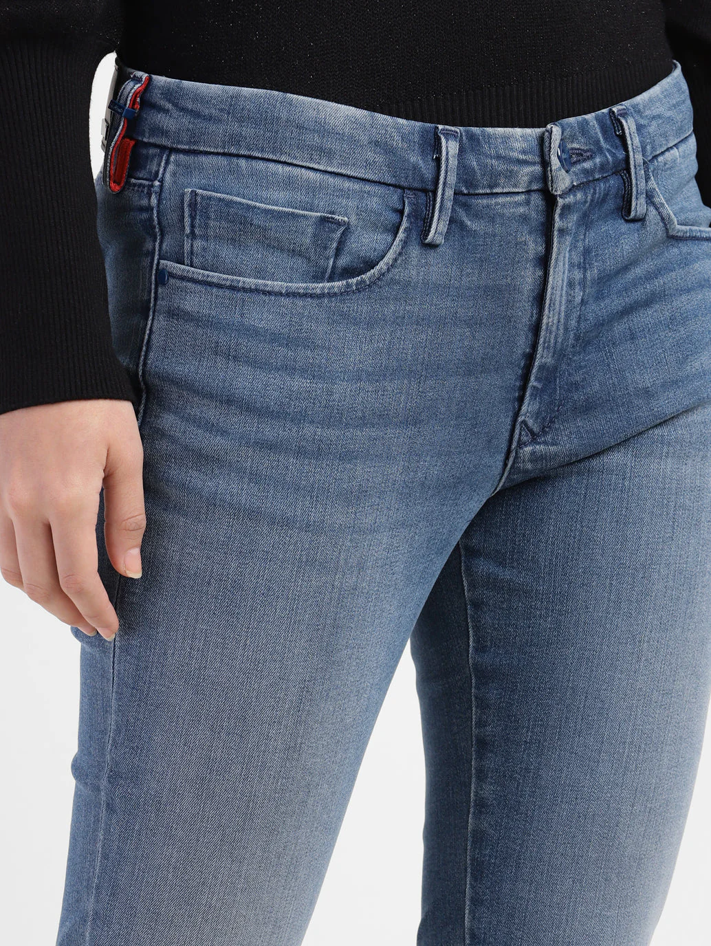 Women's 711 Blue Skinny Fit Mid Rise Jeans - Image 6