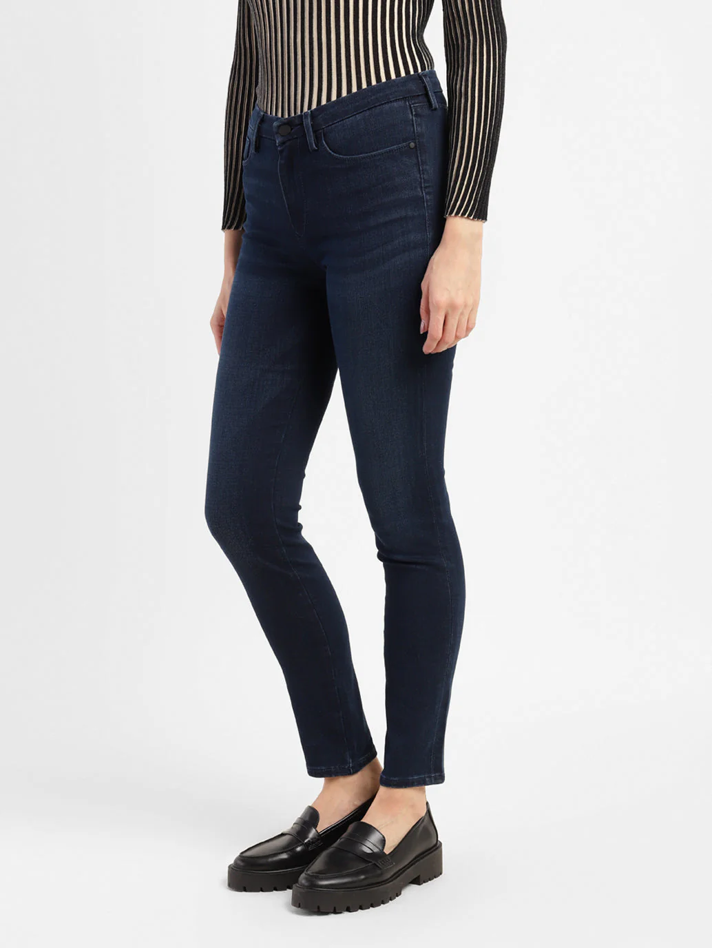 Women's 711 Blue Skinny Fit Mid Rise Jeans - Image 4