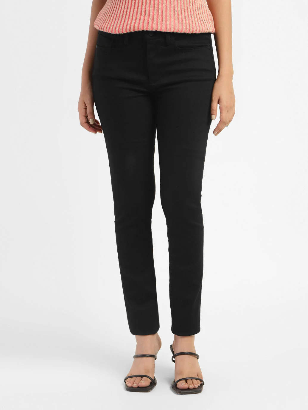 Women's 711 Black Skinny Fit Mid Rise Jeans - Image 2