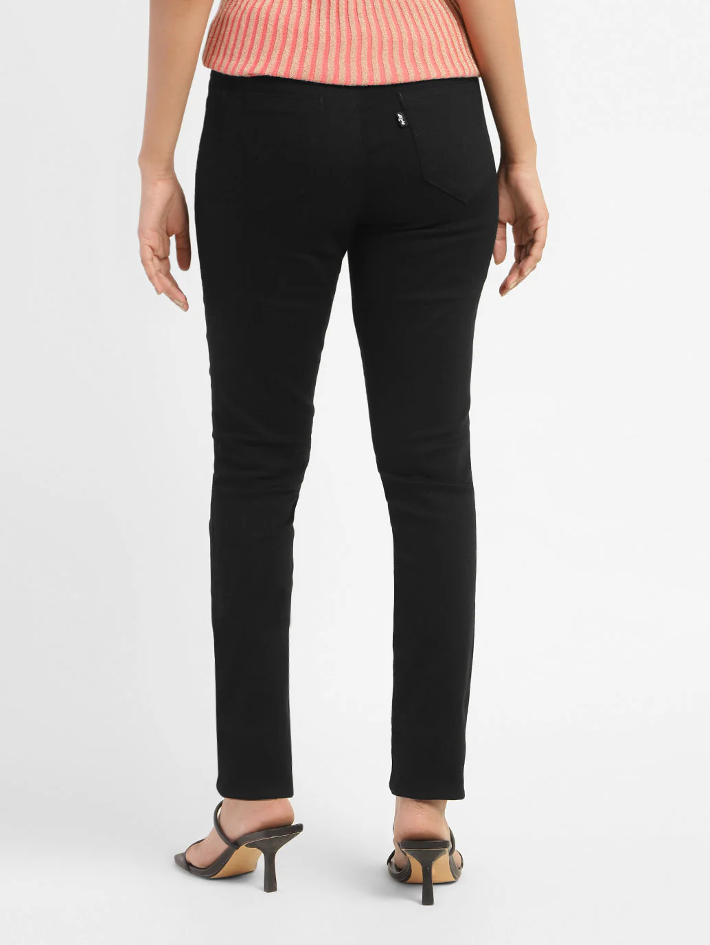 Women's 711 Black Skinny Fit Mid Rise Jeans - Image 3