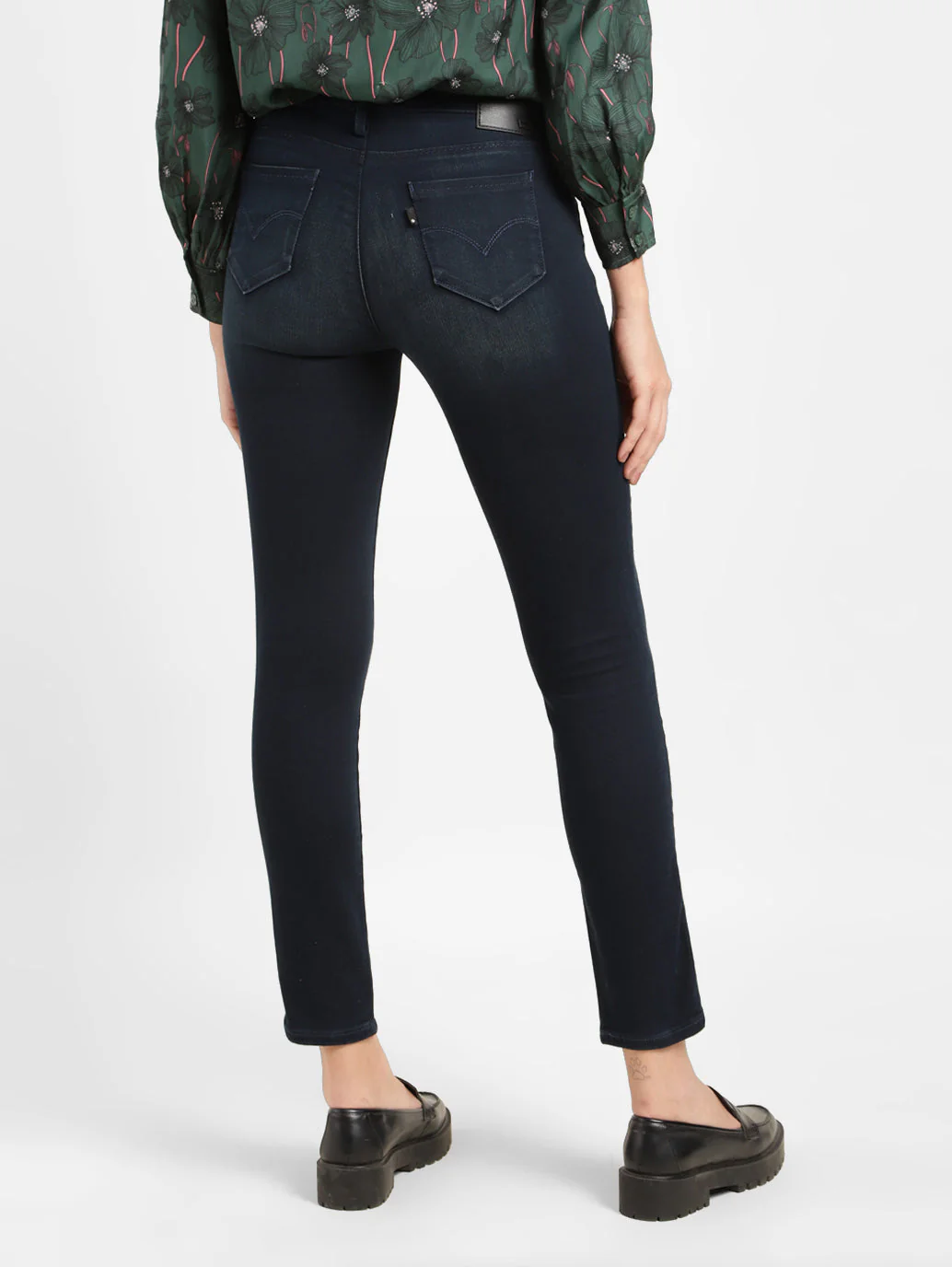 Women's 711 Blue Skinny Fit Mid Rise Jeans - Image 3