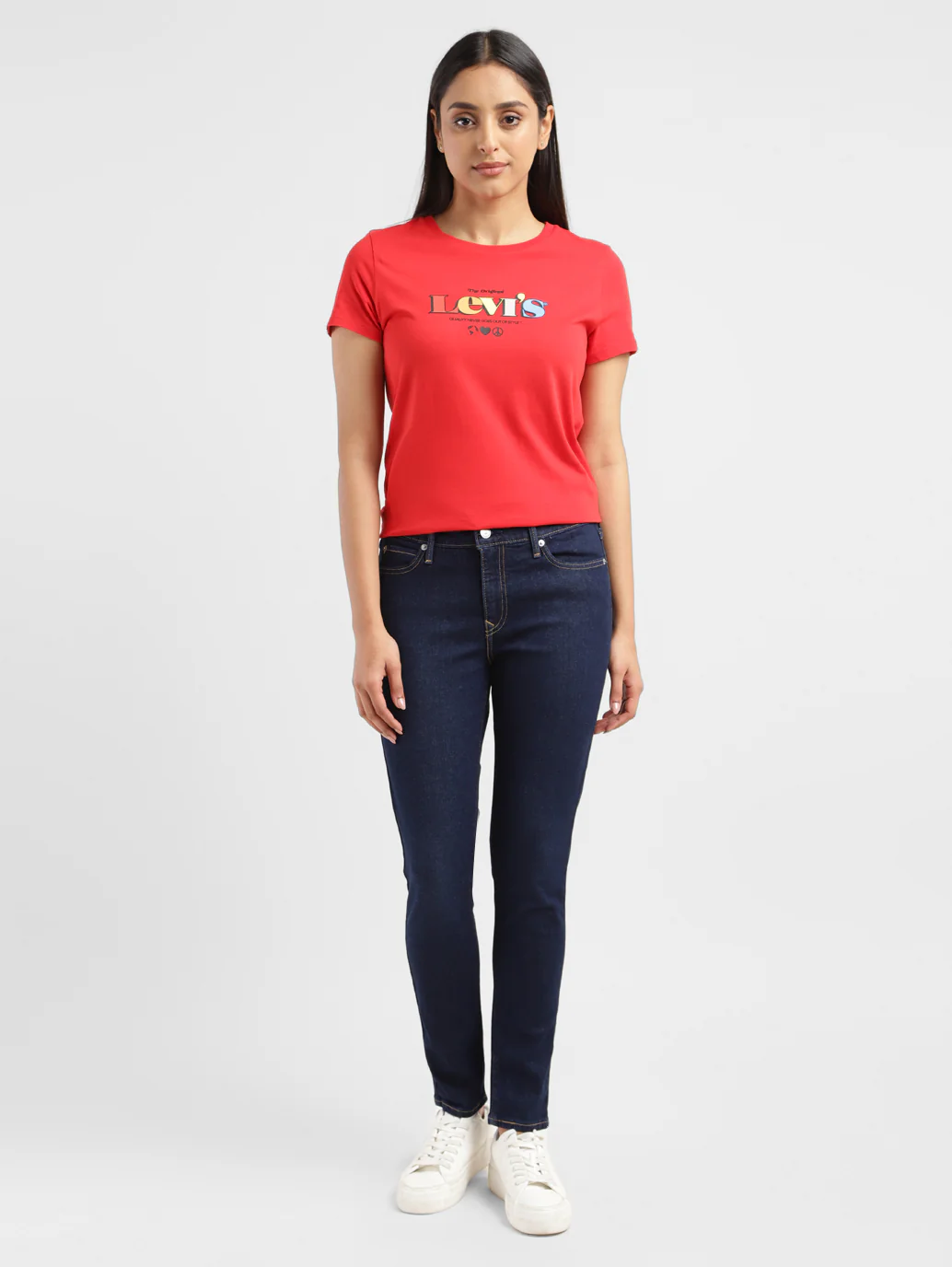 Women's 711 Indigo Skinny Fit Mid Rise Jeans - Image 10
