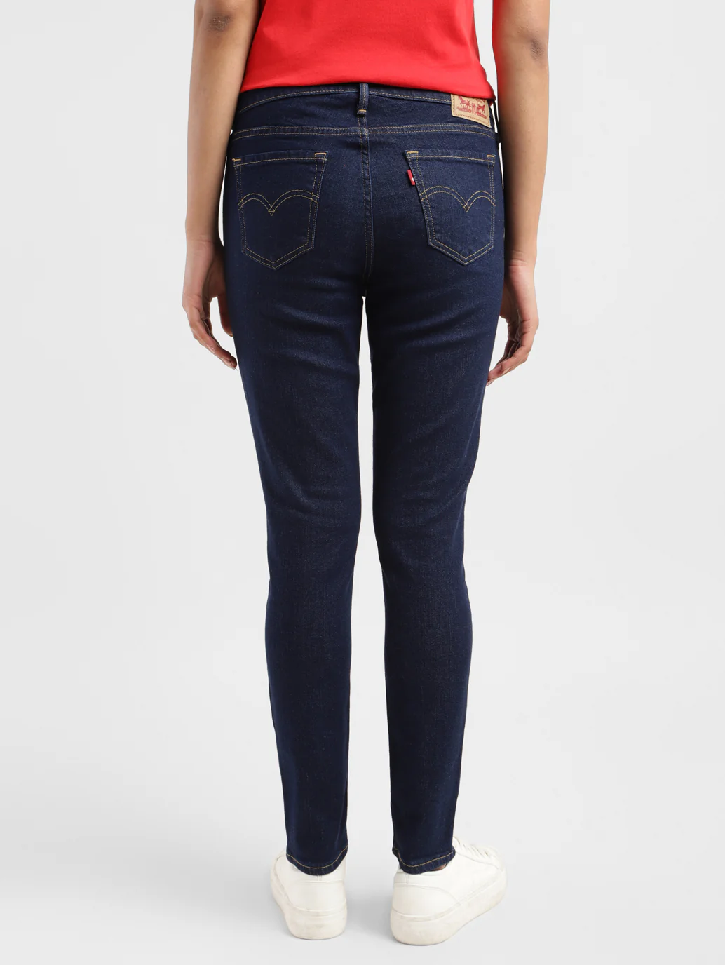 Women's 711 Indigo Skinny Fit Mid Rise Jeans - Image 3