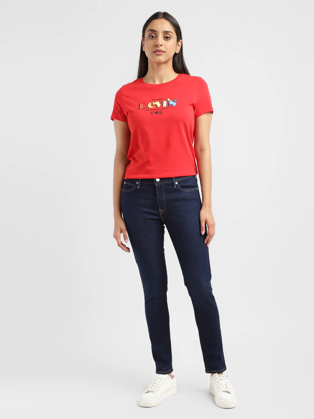 Women's 711 Indigo Skinny Fit Mid Rise Jeans - Image 7