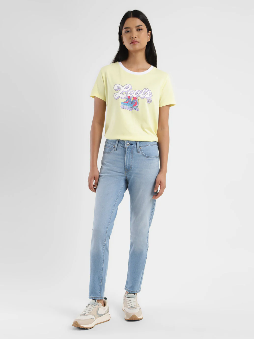 Women's 711 Blue Skinny Fit Mid Rise Jeans