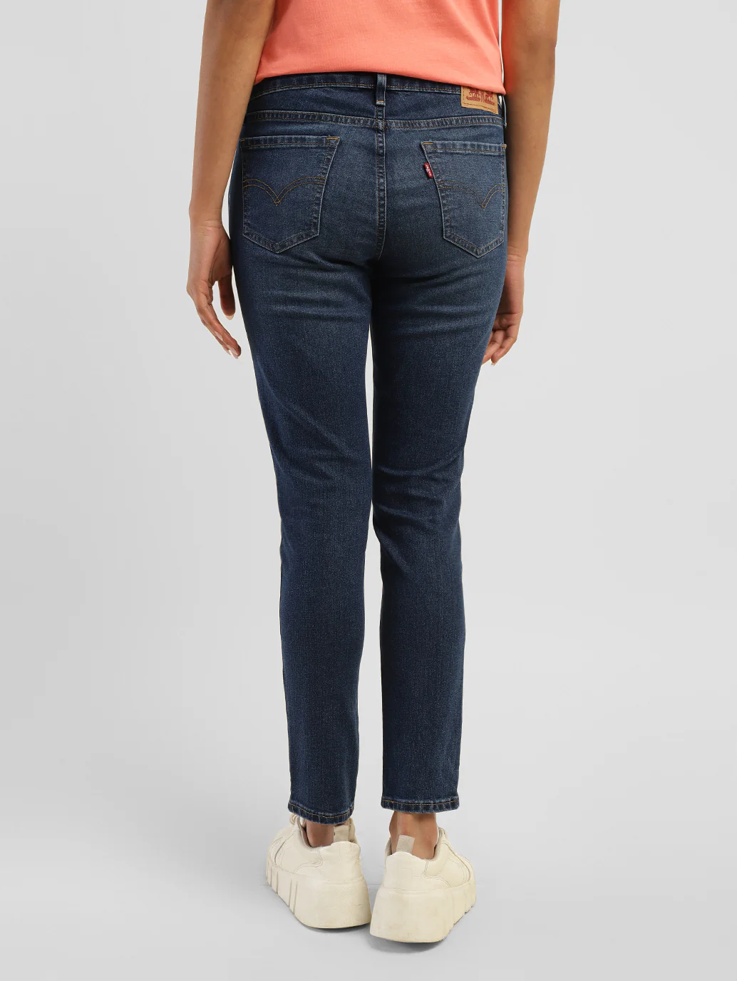 Women's 711 Blue Skinny Fit Mid Rise Jeans - Image 3