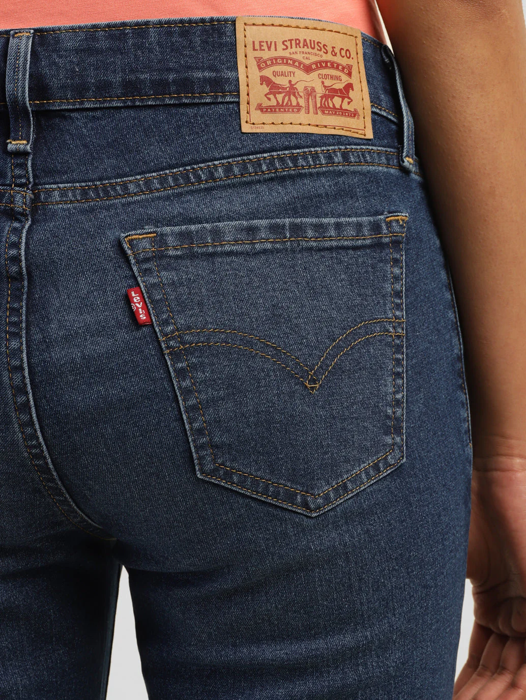 Women's 711 Blue Skinny Fit Mid Rise Jeans - Image 6