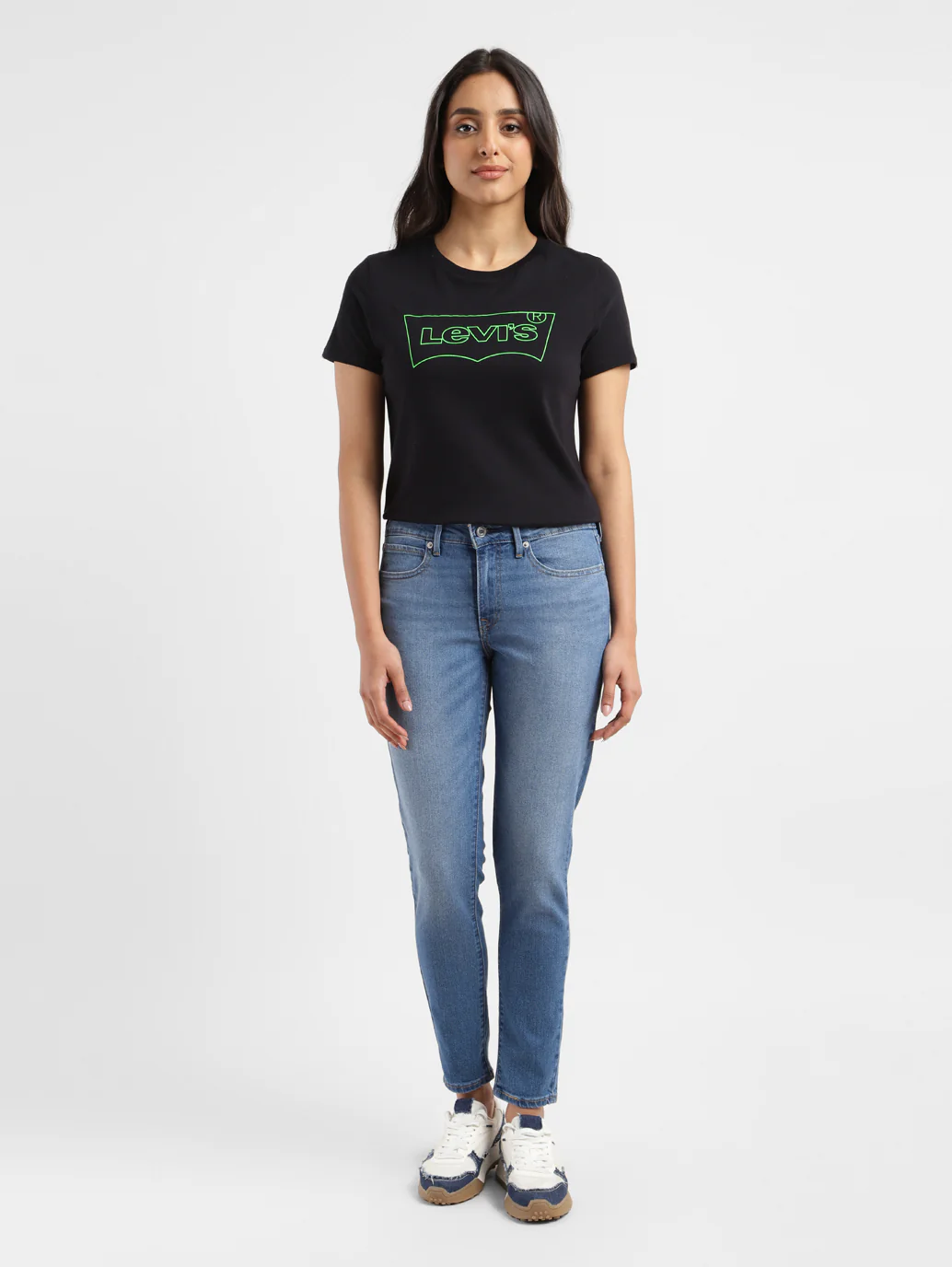 Women's 711 Blue Skinny Fit Mid Rise Jeans - Image 10