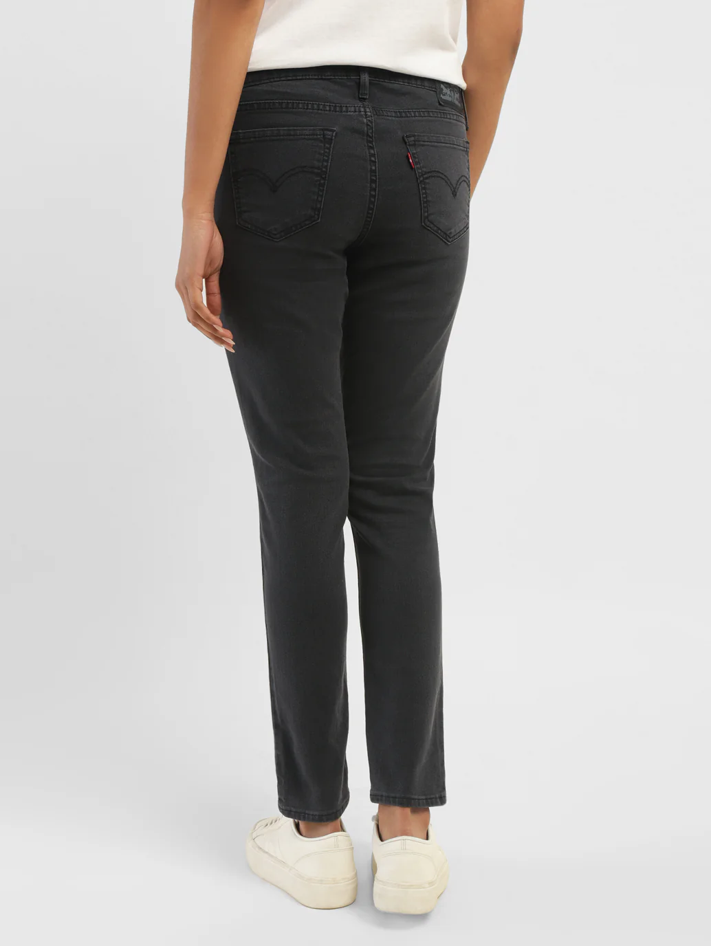 Women's 711 Black Skinny Fit Mid Rise Jeans - Image 3