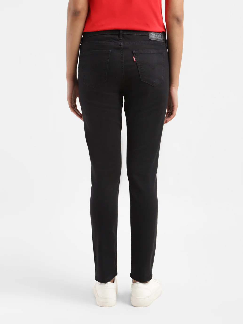 Women's 711 Black Skinny Fit Mid Rise Jeans - Image 3