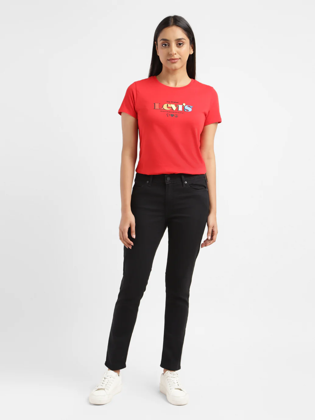 Women's 711 Black Skinny Fit Mid Rise Jeans - Image 7