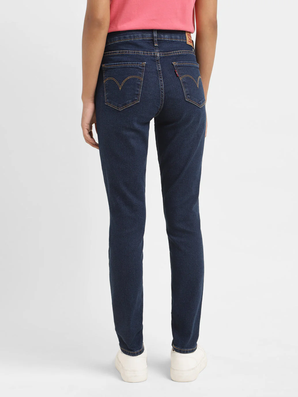 Women's 711 Blue Skinny Fit Mid Rise Jeans - Image 3