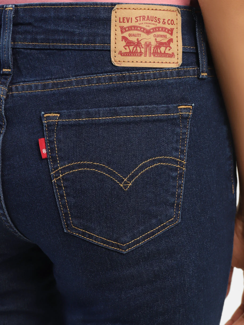 Women's 711 Navy Blue Skinny Fit Mid Rise Jeans - Image 6