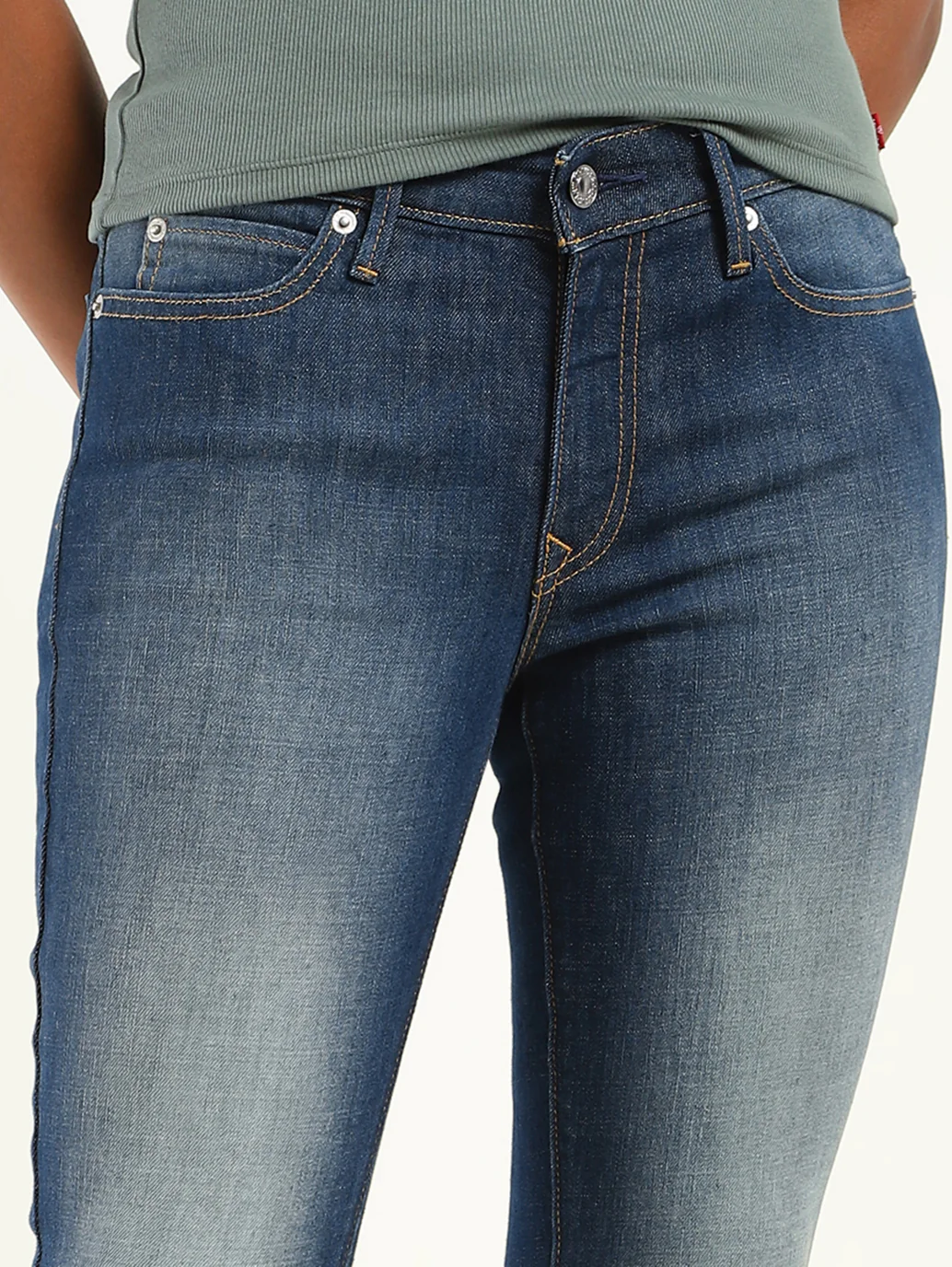 Women's 711 Blue Skinny Fit Mid Rise Jeans - Image 5