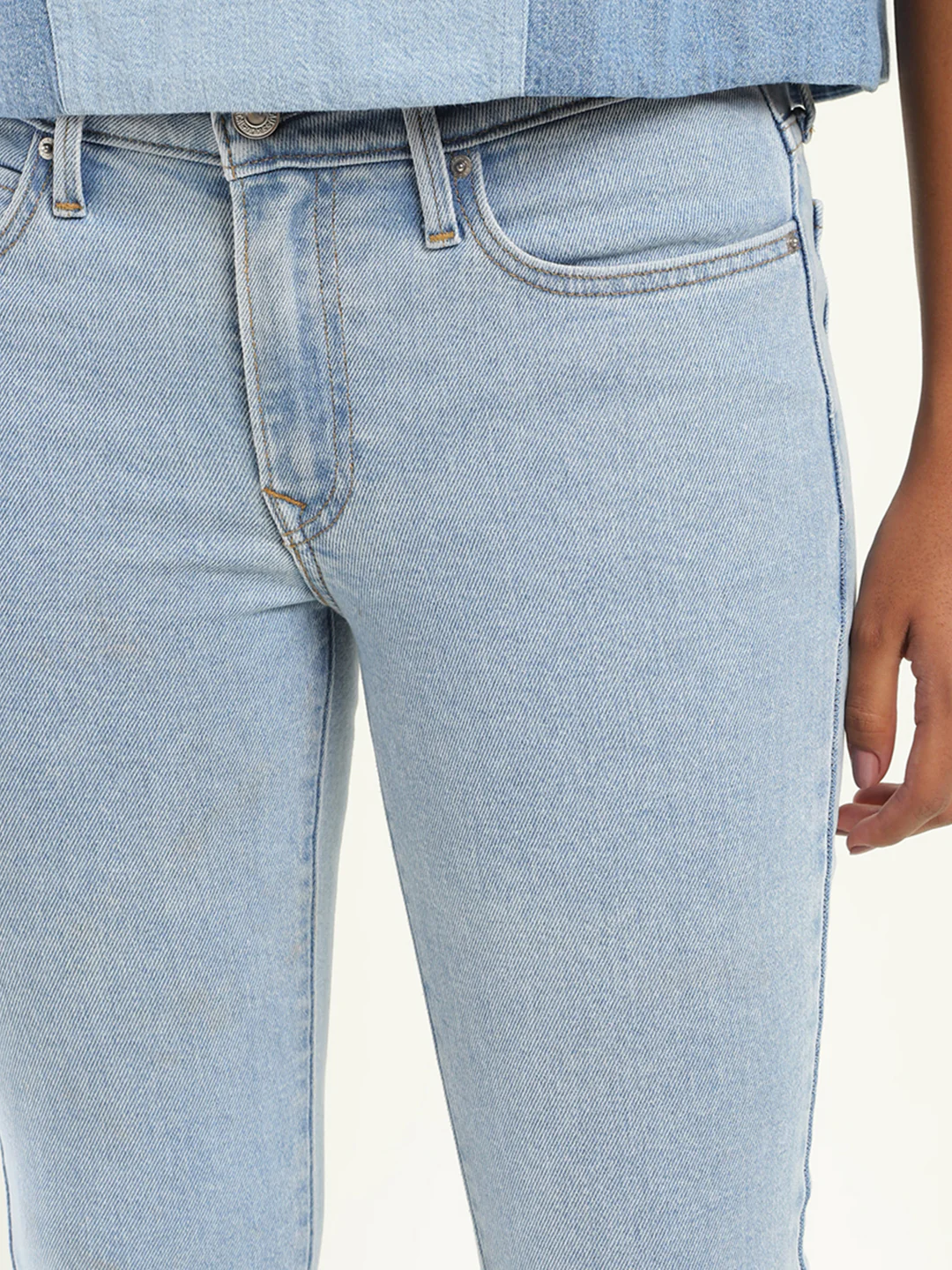 Women's 711 Blue Skinny Fit Mid Rise Jeans - Image 4