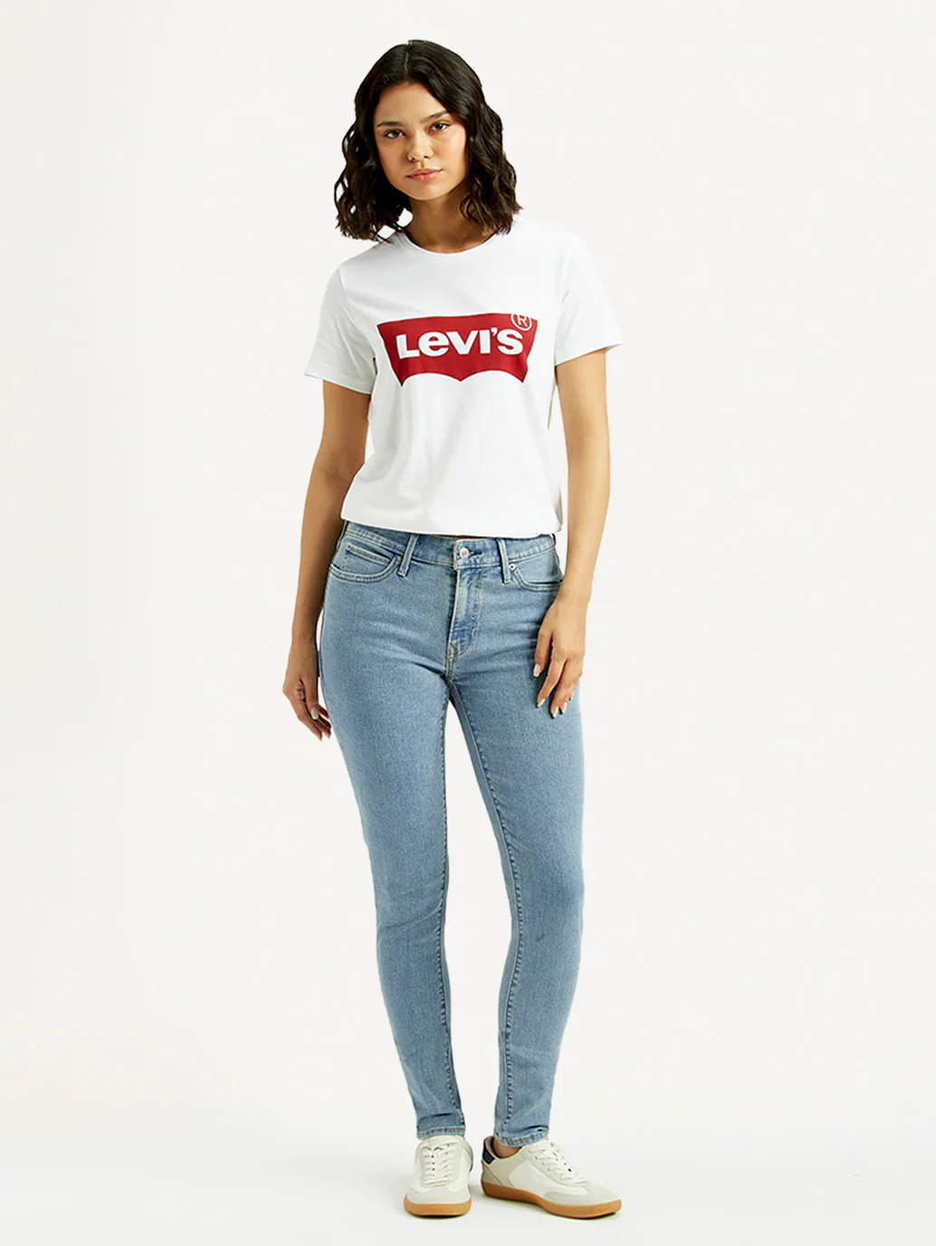 Women's 711 Light Blue Skinny Fit Mid Rise Jeans - Image 6