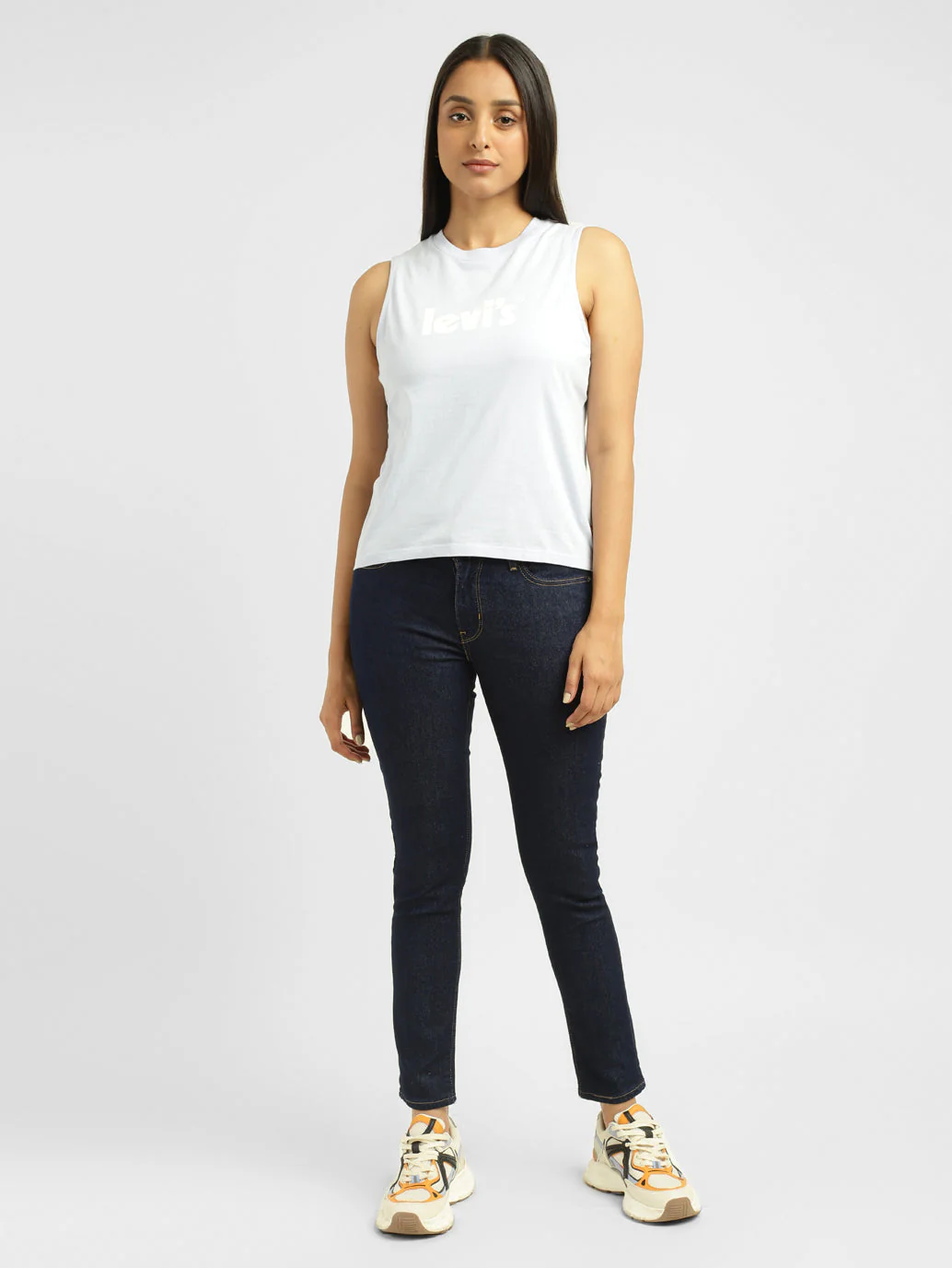 Women's 711 Indigo Skinny Fit Mid Rise Jeans - Image 7