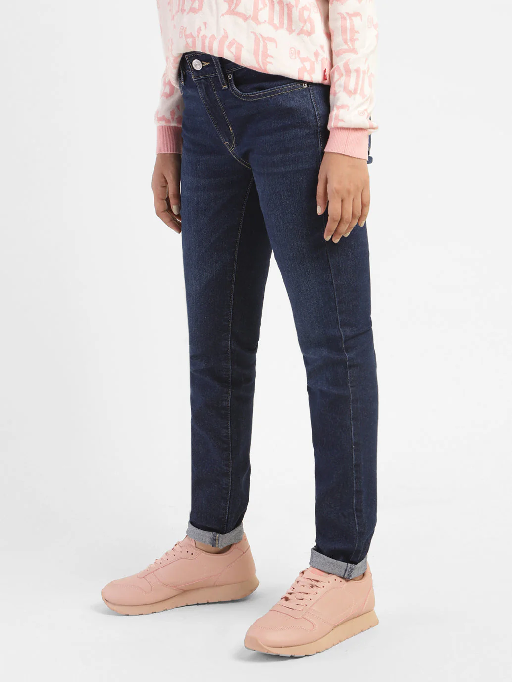 Women's 711 Blue Skinny Fit Mid Rise Jeans - Image 4
