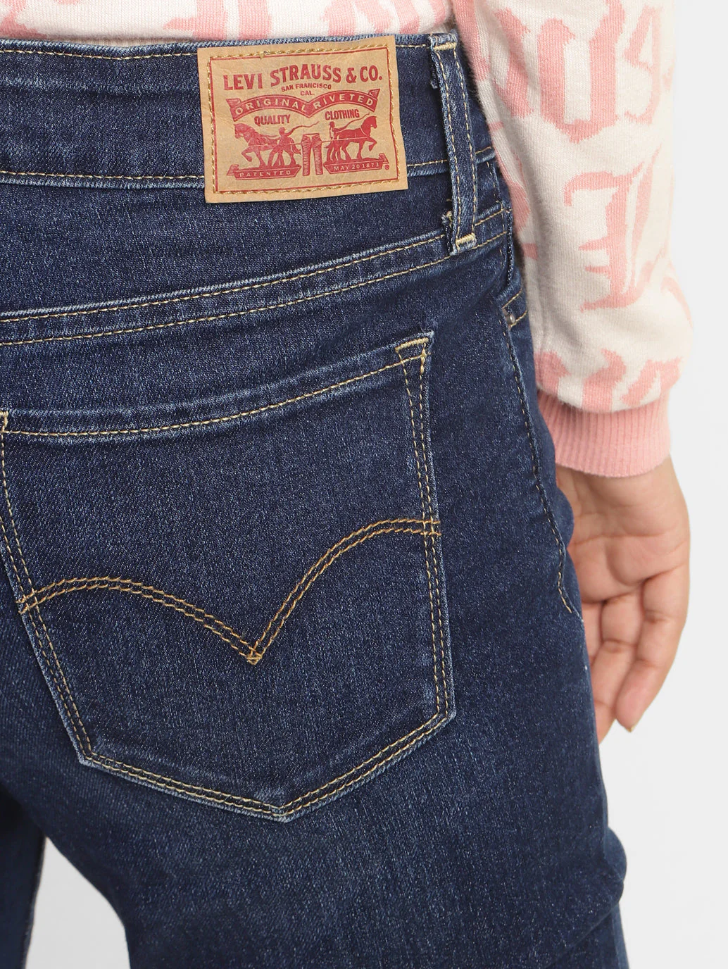 Women's 711 Blue Skinny Fit Mid Rise Jeans - Image 7