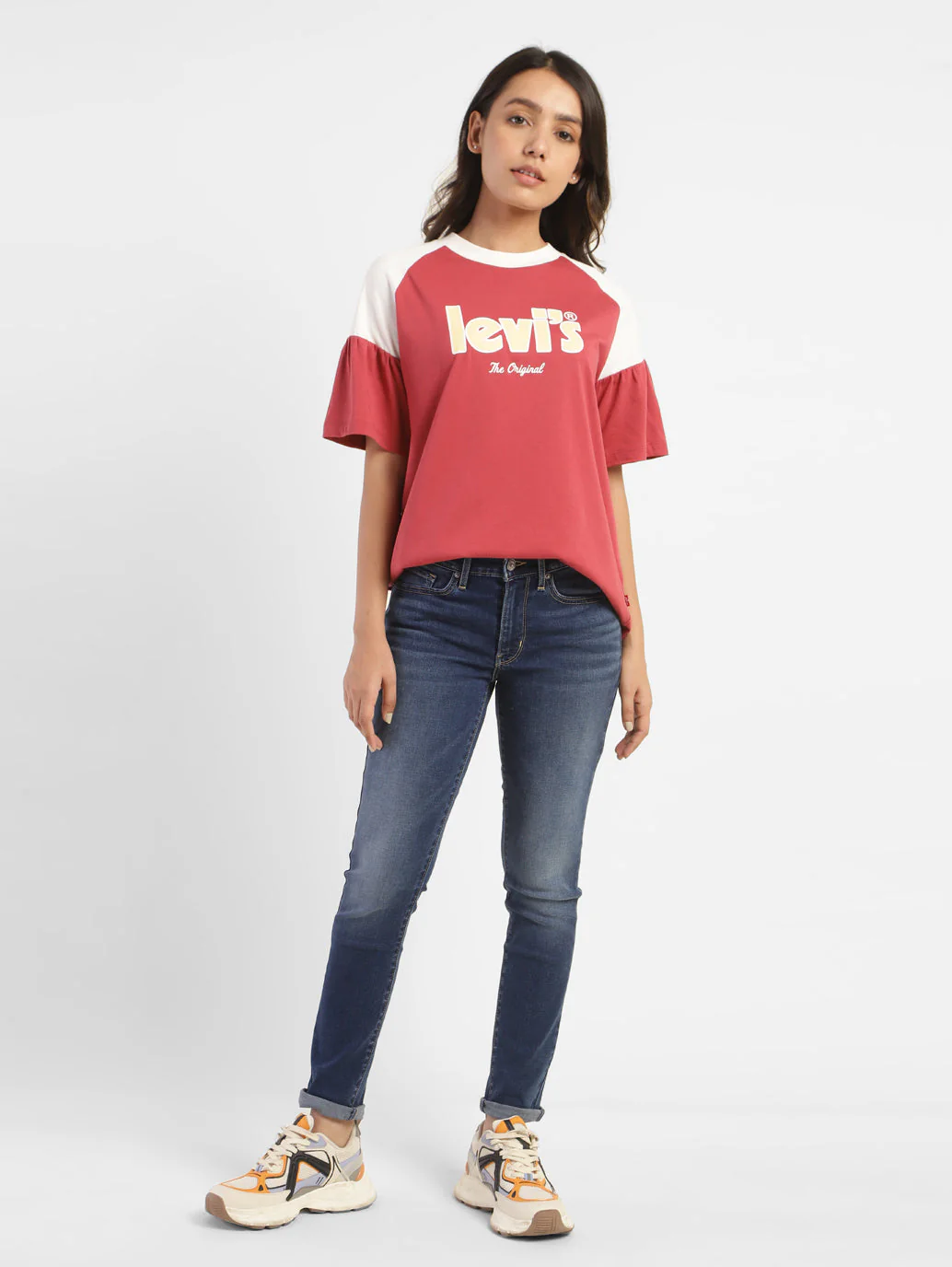 Women's 711 Blue Skinny Fit Mid Rise Jeans - Image 5