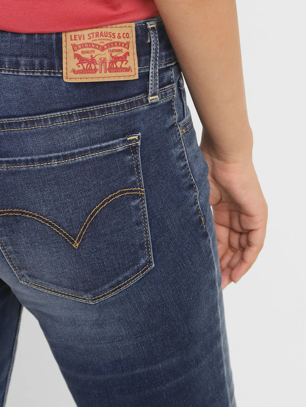 Women's 711 Blue Skinny Fit Mid Rise Jeans - Image 7