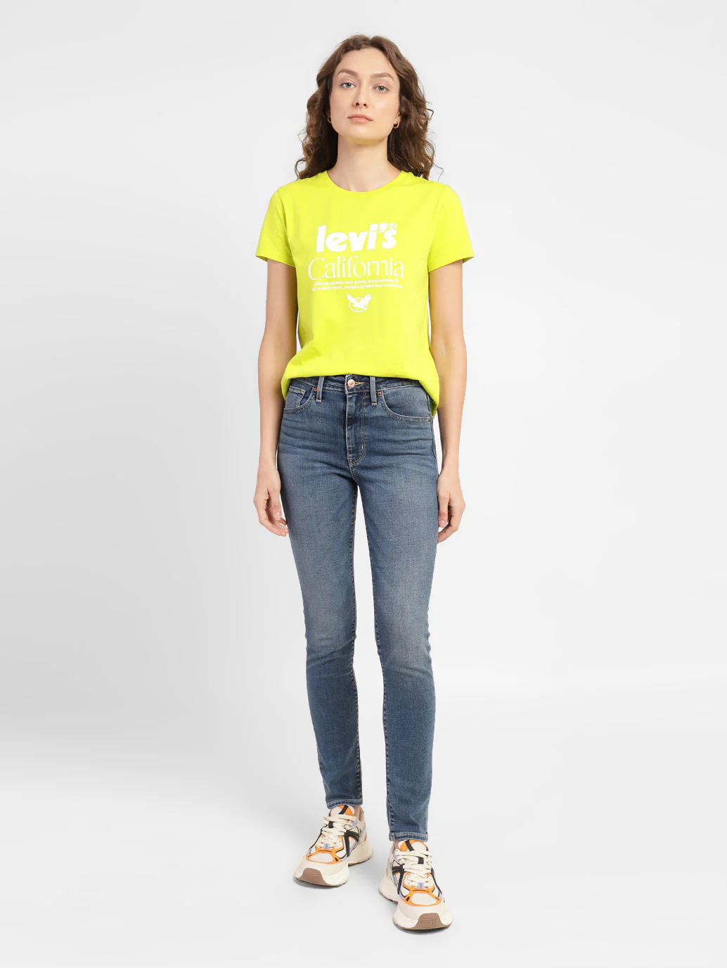 Women's 721 Blue Skinny Fit High Rise Jeans - Image 6