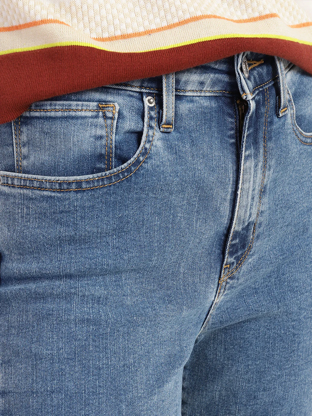 Women's 721 Blue Skinny Fit High Rise Jeans - Image 7