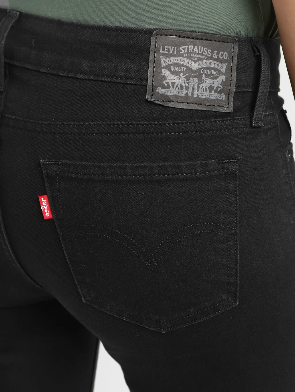 Women's 711 Black Skinny Fit Mid Rise Jeans - Image 6