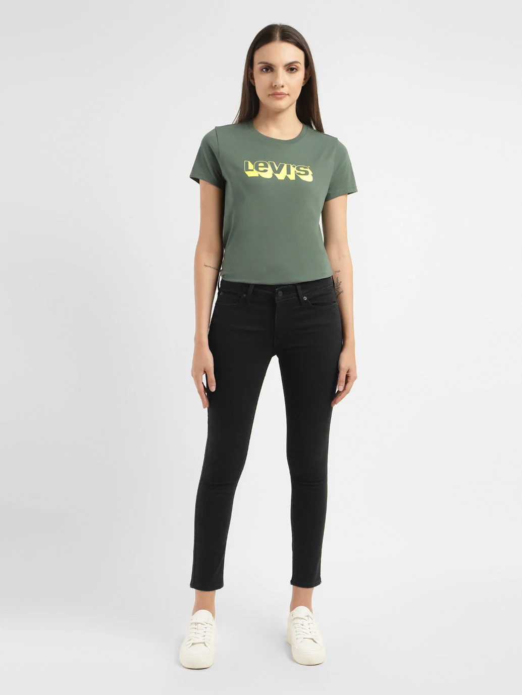 Women's 711 Black Skinny Fit Mid Rise Jeans - Image 7
