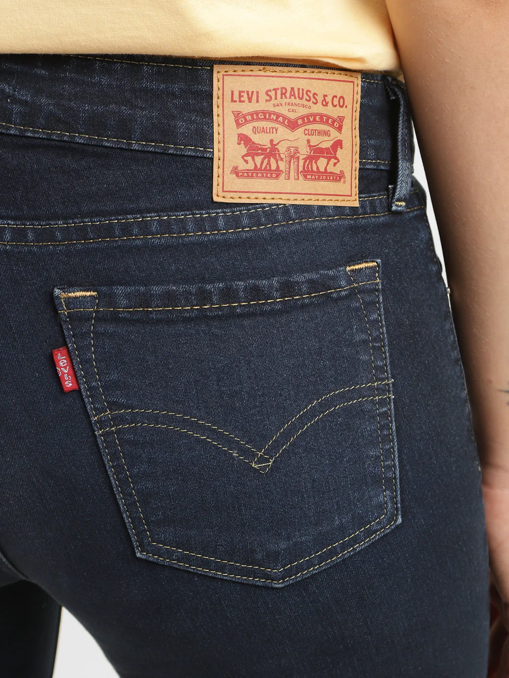 Women's 711 Blue Skinny Fit Mid Rise Jeans - Image 6