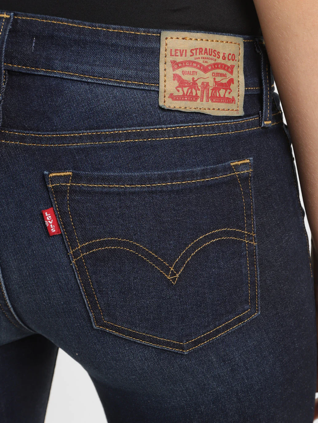 Women's 711 Blue Skinny Fit Mid Rise Jeans - Image 6