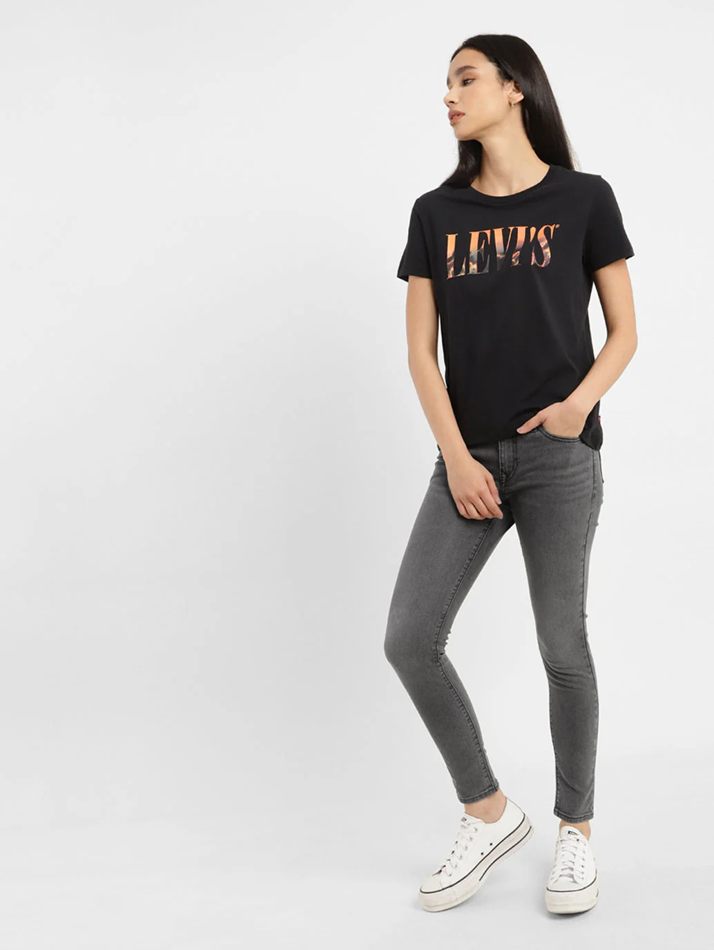 Women's 711 Black Skinny Fit Mid Rise Jeans - Image 2