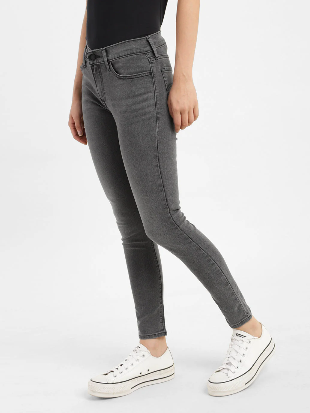 Women's 711 Black Skinny Fit Mid Rise Jeans - Image 4