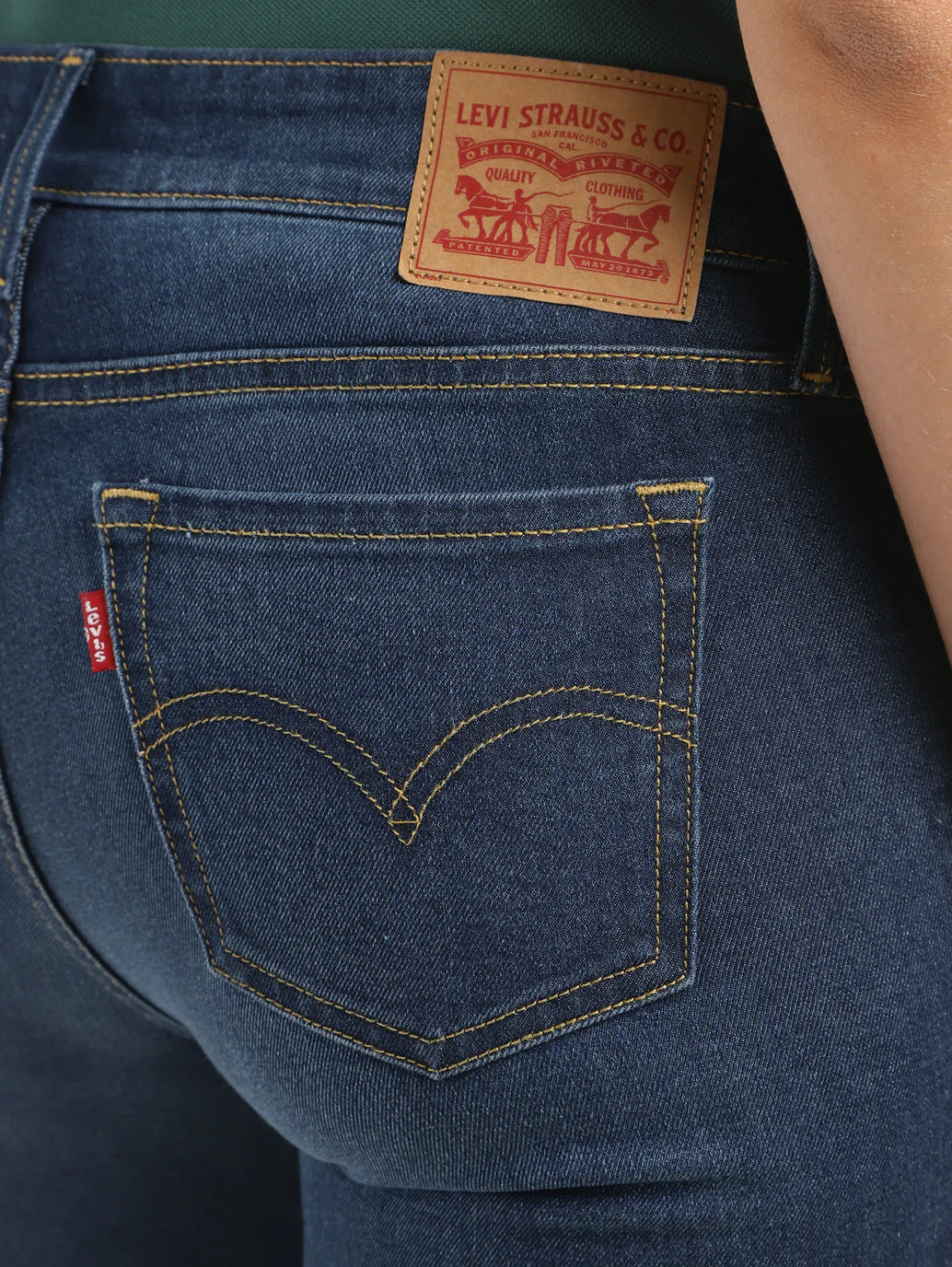 Women's 711 Blue Skinny Fit Mid Rise Jeans - Image 6