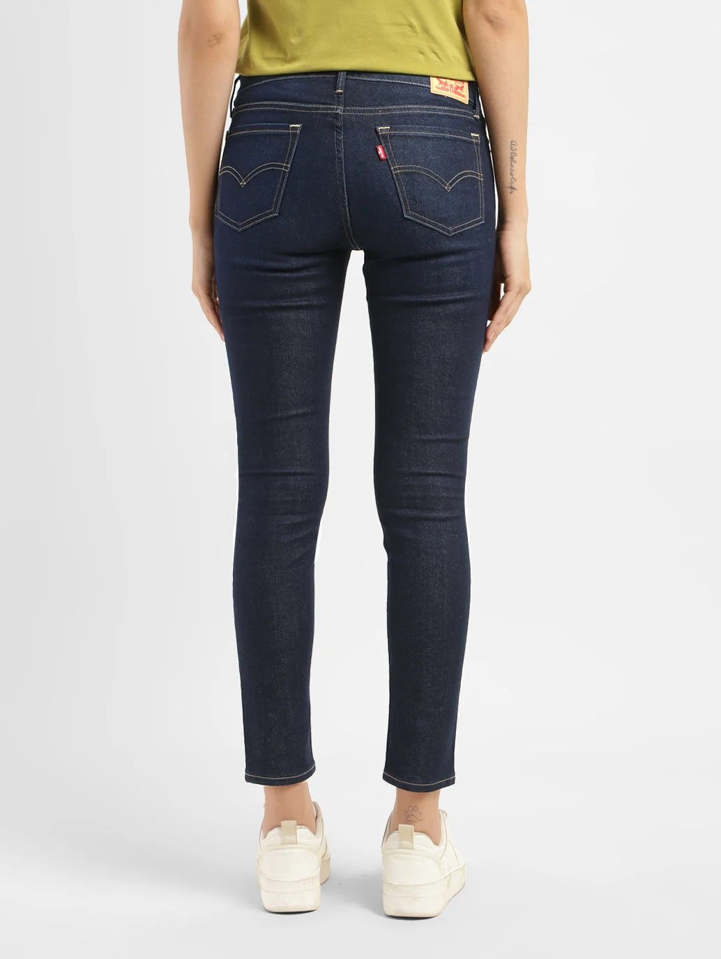 Women's 711 Blue Skinny Fit Mid Rise Jeans - Image 3