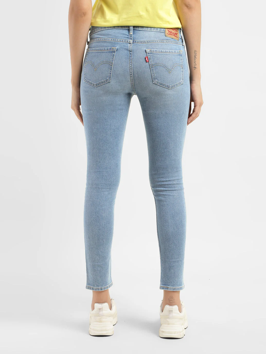 Women's 711 Blue Skinny Fit Mid Rise Jeans - Image 3