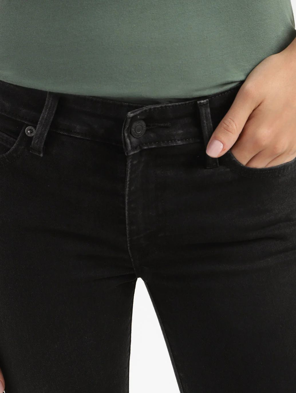 Women's 711 Black Skinny Fit Mid Rise Jeans - Image 5