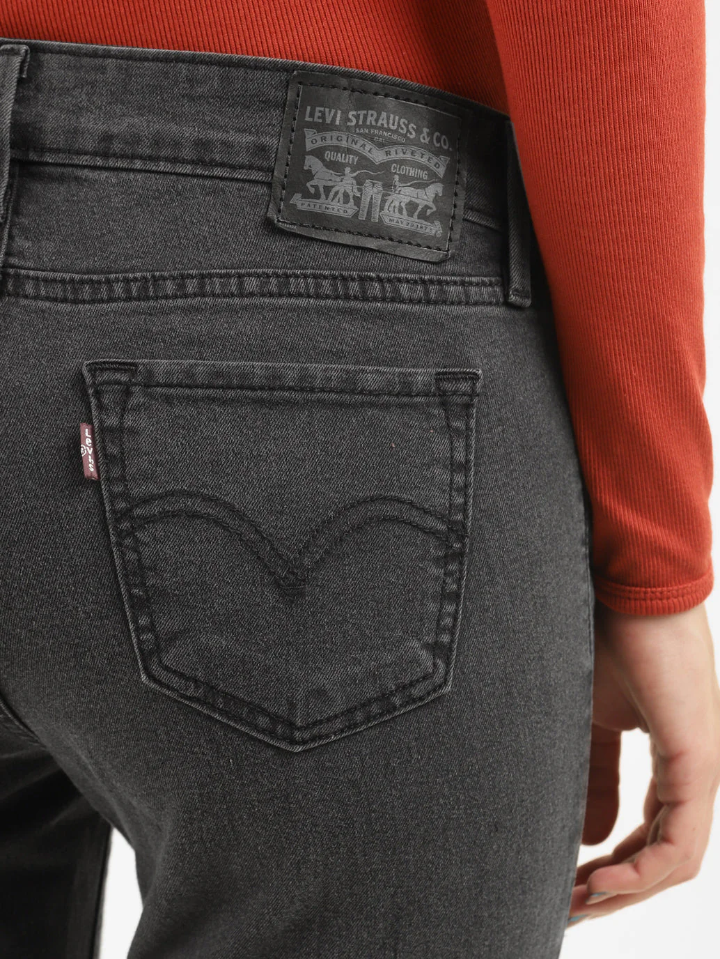 Women's 711 Black Skinny Fit Mid Rise Jeans - Image 5