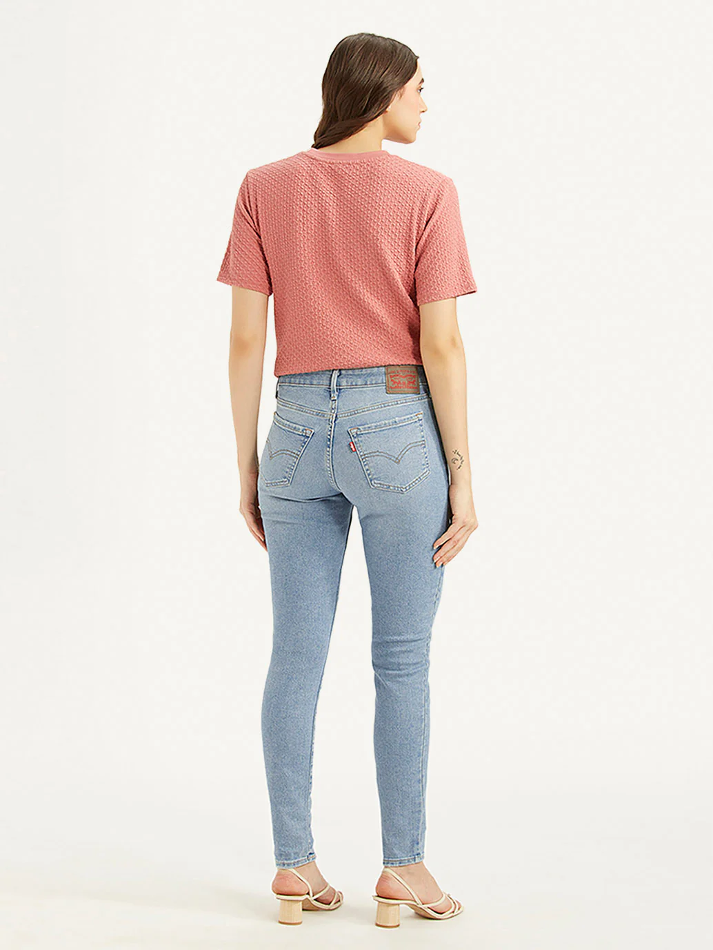 Women's 711 Blue Skinny Fit Mid Rise Jeans - Image 3